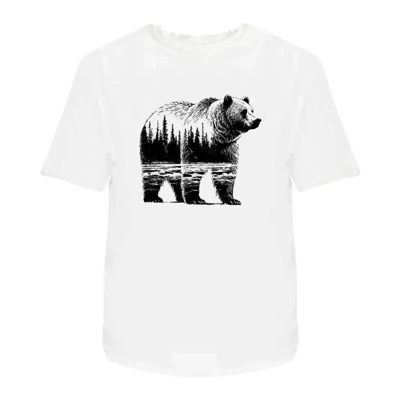 Grizzly Bear' Cotton T Shirt Ta052648