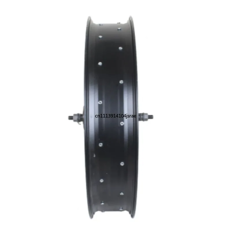 For snowmobile Style Wheel Set 20/24/26 Inch Wide Fat Tire Wheels, Front & Rear Bicycle Wheels for Snow Bike Conversion