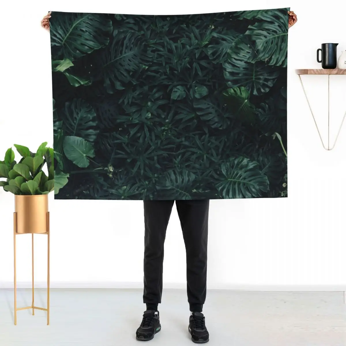 Luscious ferns Throw Blanket couch cozy soft plush fuzzy picnic outdoor blanket