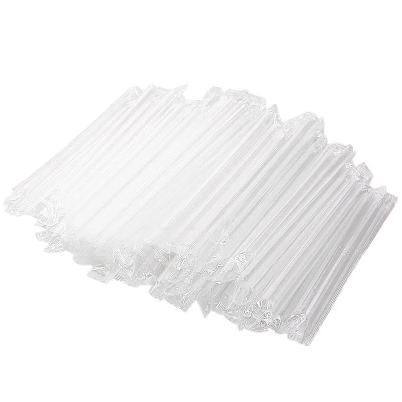 300Pcs Smoothie Jumbo Straw Clear Plastic Drinking Straws for Milkshake Bubble Tea Jumbo Straws Fruit Shakes