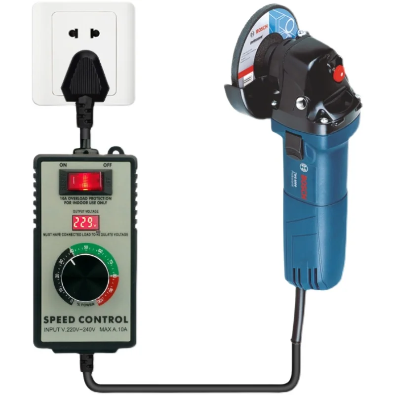 220V Angle Grinder Governor Speed Controller Hand Drill Polishing Machine Fan Stepless Speed Control Switch