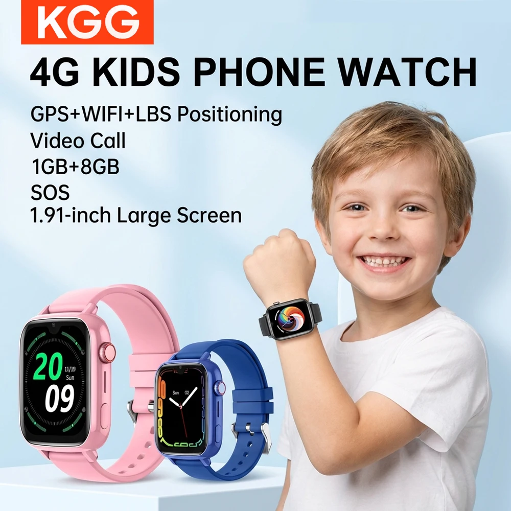 

Детские умные часы Android с 4G, GPS, Wi-Fi, отслеживанием местоположения, видеозвонками, двусторонней связью, SOS, загрузкой приложений, SIM-картой, телефон-часы для мальчиков и девочек, подарок