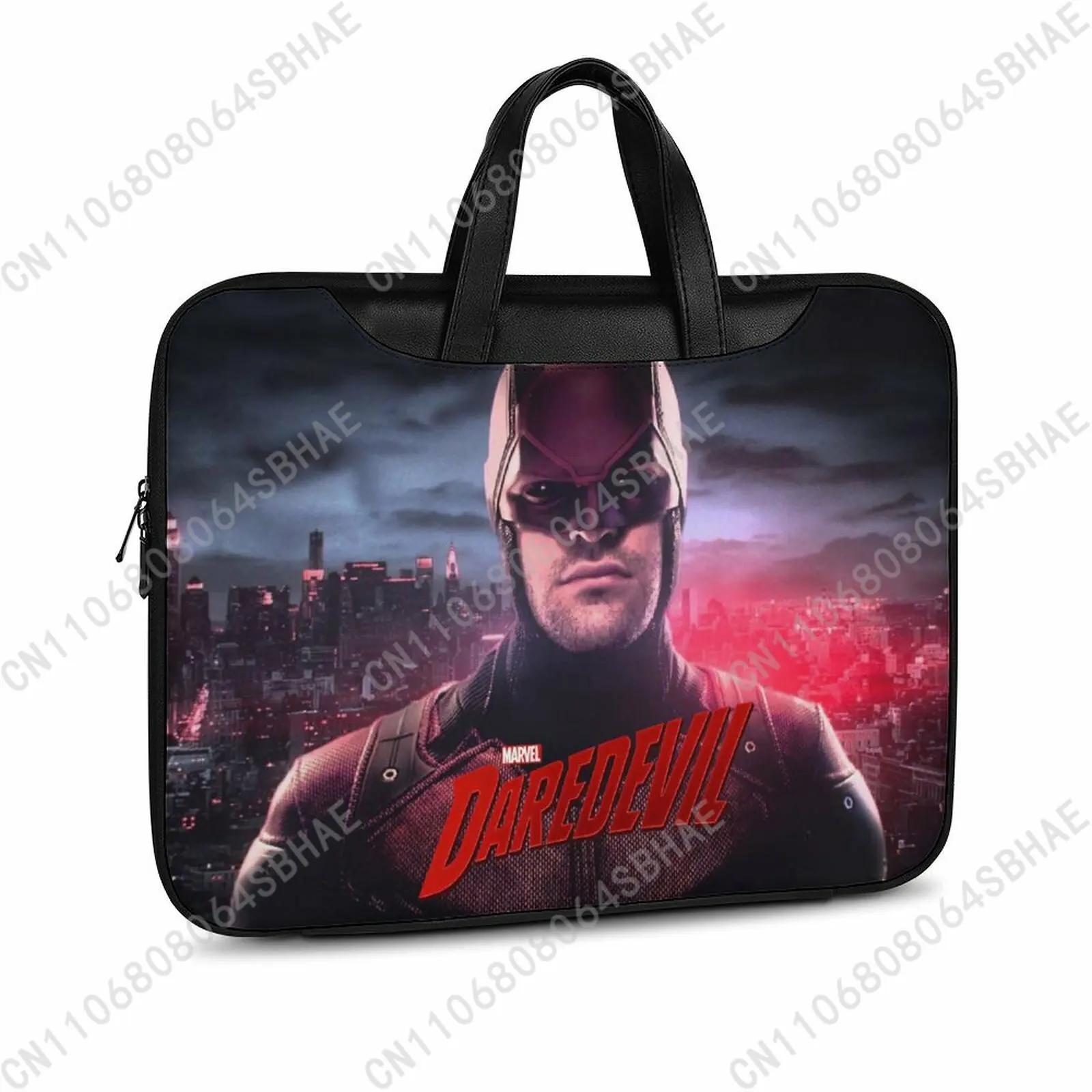 

Marvel Daredevil Custom Leather Briefcase Men Woman Laptop Bag Business Retro Genuine Leather Computer Cosplay