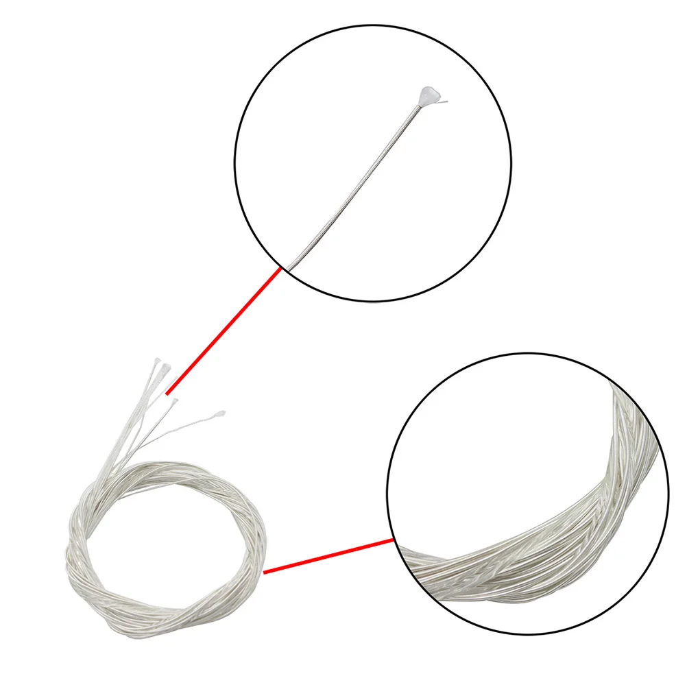 

5 Pcs Professional White Nylon Oud Strings Silver-Plated Copper Alloy Stringed Instrument Accessories