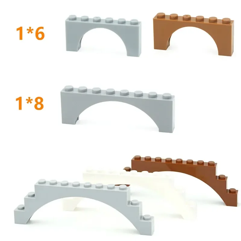 MOC Bricks Arch Bridge Thick Top With Reinforced Underside Building Blocks Assembles Particles Compatible 15254 18838 3308 Brick