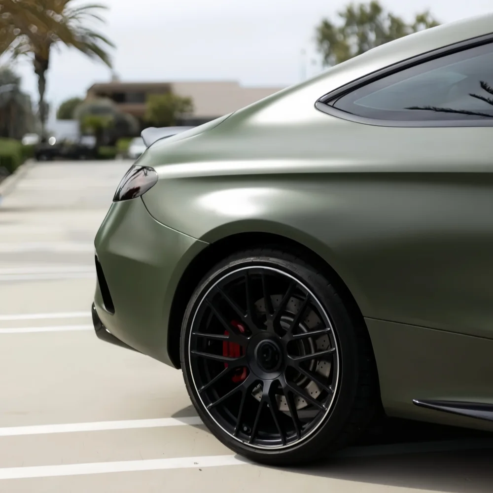 Super Matt Military Green TPU Heat Repair Car Wrapping Film Color-Changing Body Decoration Rolls