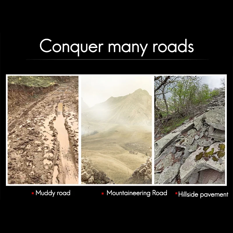 Kit de roues de montagne tout terrain en caoutchouc pneumatique, roue tout-terrain, bricolage, planche à roulettes, scooter, rotation, 8 po