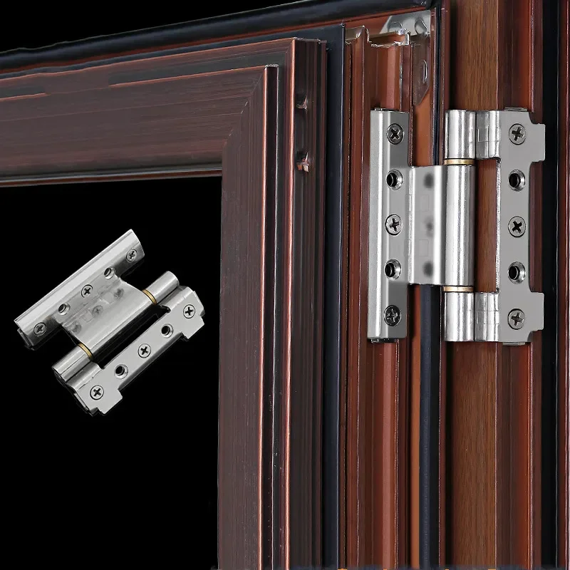 1PC Thickened Stainless Steel Window Hinges Broken Bridge Door and Window Hinges European Standard Slot Folding Door Hinge