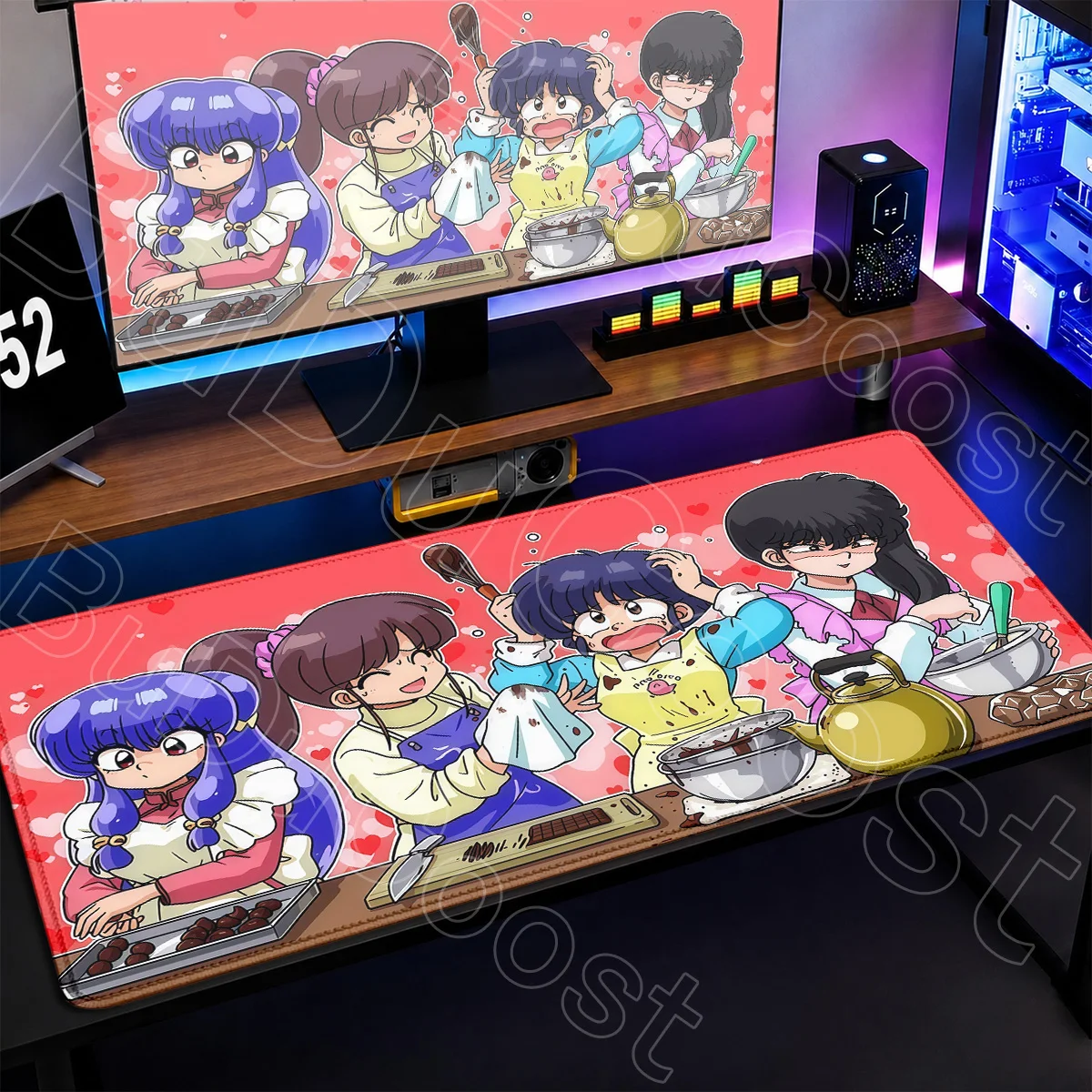 Large Laptop Gaming Keyboard Mats R-Ranma ½ Kawaii Purple Girl S-Shampoo Anime Mouse Pad Non-slip Natural Rubber Office Mauspads