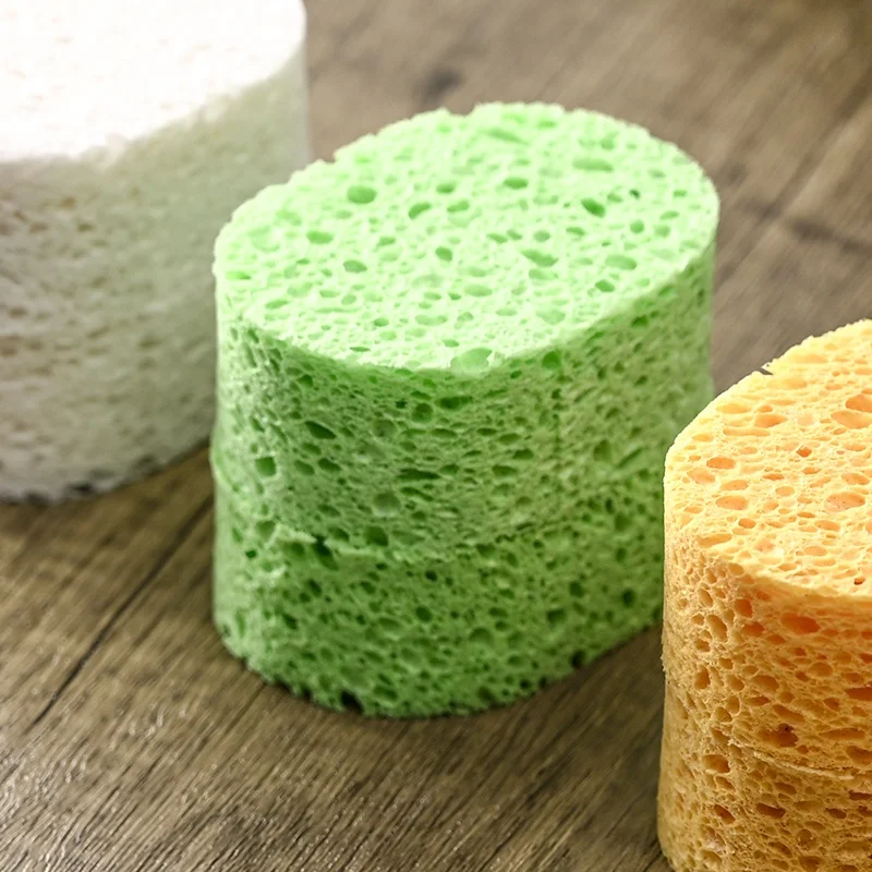 Round cellulose sponge dishwashing sponge kitchen cleaning sponge household products Multifunctional cleaning brushes