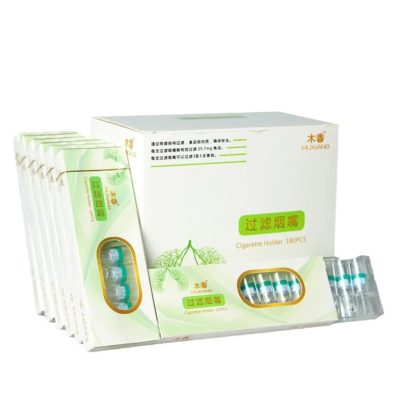 10 Pcs/Box Disposable Reusable Plastic Cigarette Filters, Cigarette Mouthpiece Tips