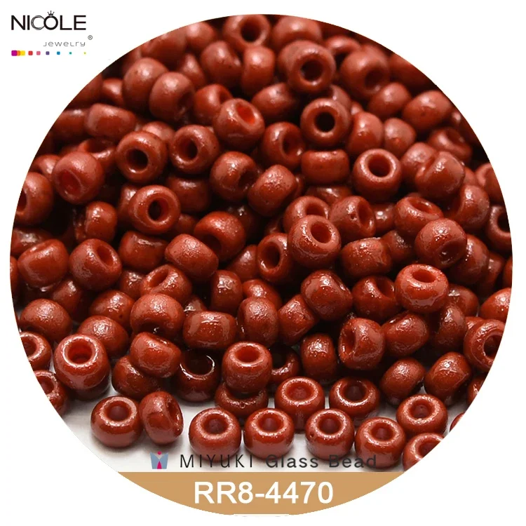 Miyuki Round Beads Duracoat Opaque Dyed Series 10g 3mm 8/0 Japanese Seed Bead for Jewelry Making Bracelet Necklace Earring