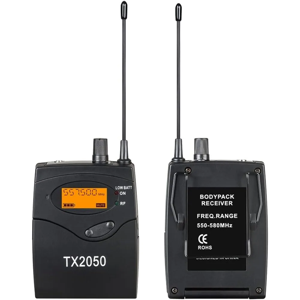 System monitoringu bezprzewodowego do restauracji/8 słuchawek dousznych z nadajnikiem, 2-kanałowy system nagrywania, słuchawki studyjne, nadajnik monitorujący, monitoring szkolny