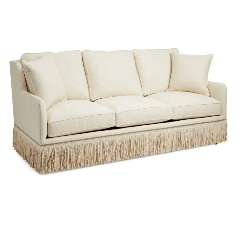 &Velvet Sofa Portsmouth Fringe Sofa Luxury Fringed Couch for Living Room Bar Club Furniture