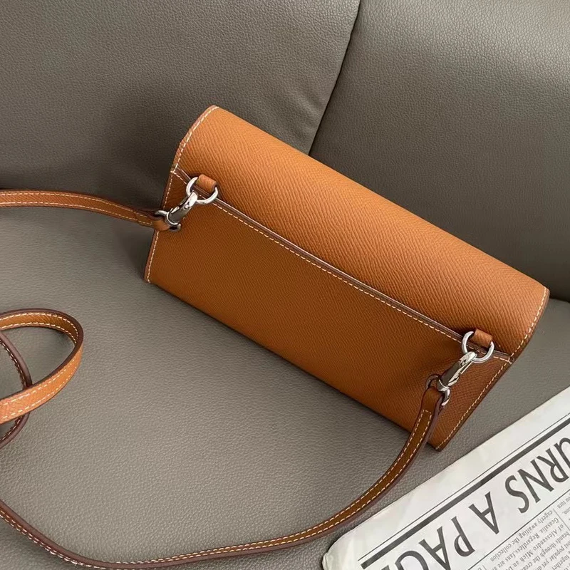 Genuine Leather Box Clutch Bags For Women Luxury Designer Handbags Purses 2024 New In  First Layer Cowhide Button Mini Shoulder