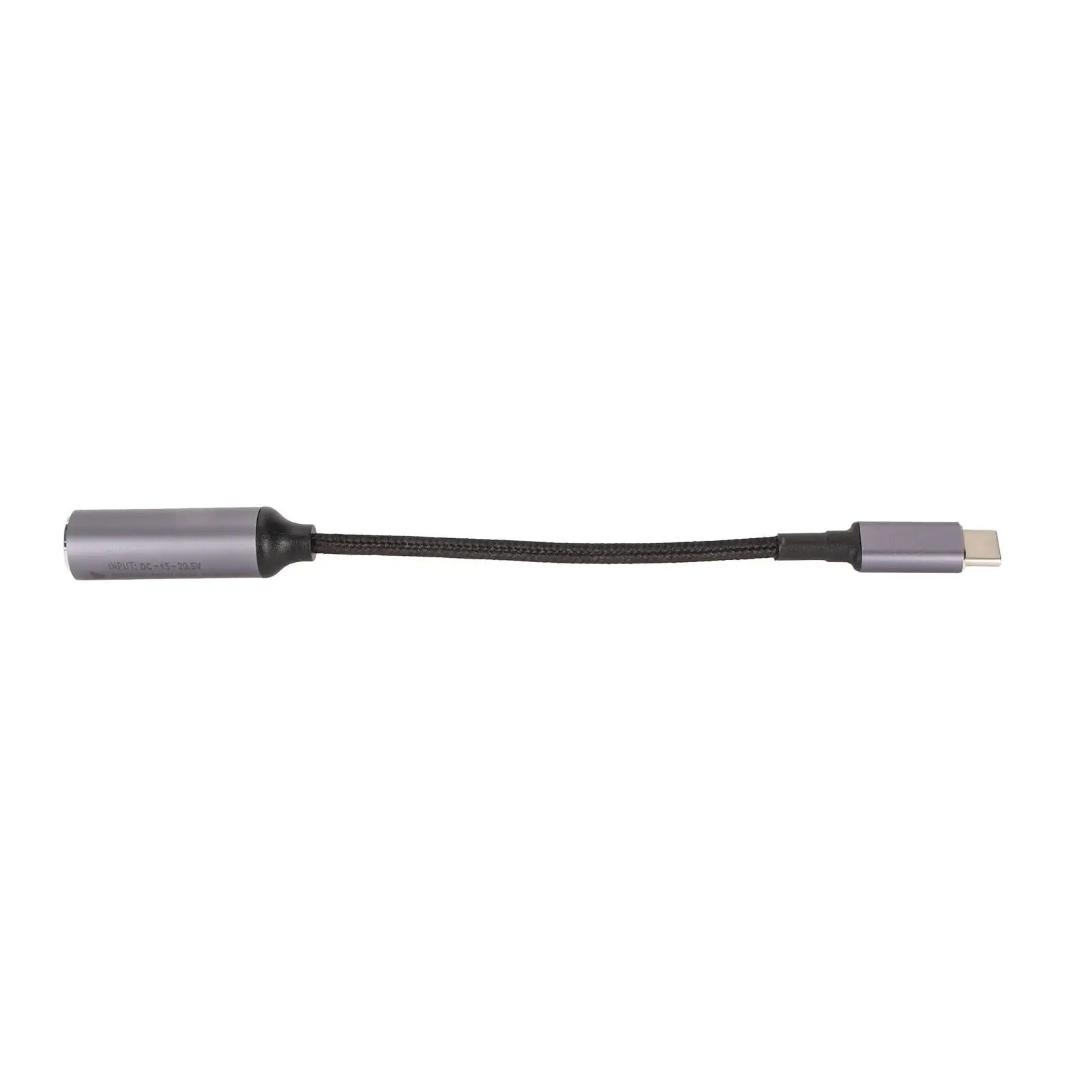 Draagbaar Type C Naar Dc-Kabel, Auto-Identificatie, 6.3X3.0Mm Aluminiumlegering, Nylon Verpakt Voor Pc & Telefoon