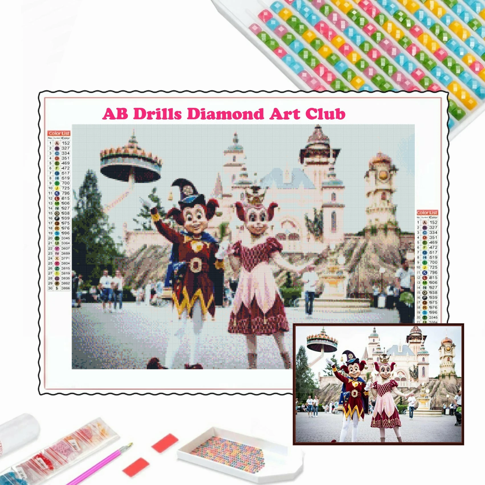 Efteling Park 5D DIY AB Drills Diamond Painting Netherlands Fantasy Children's Paradise Cross Stitch Embroidery Children's Gifts