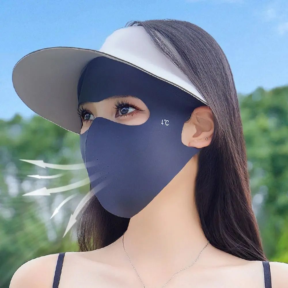 Nueva máscara de protección solar resistente a los rayos UV, máscara facial completa sin rastro transpirable en forma de V, herramientas finas de protección solar