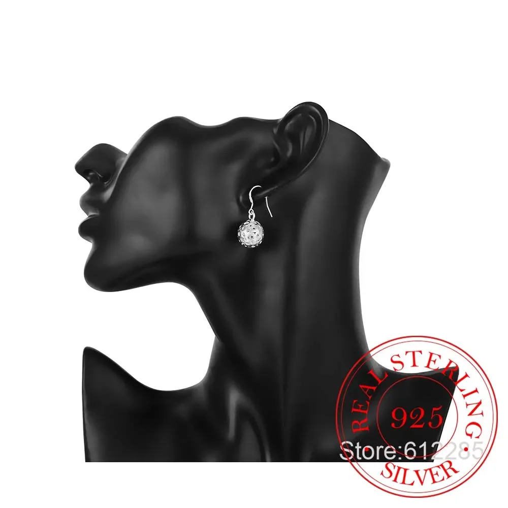 100% 925 Sterling Silver Hollow Ball Vintage Long Drop Dangle Earrings For Women 2024 Engagement Wedding Party Jewelry Gift image 4