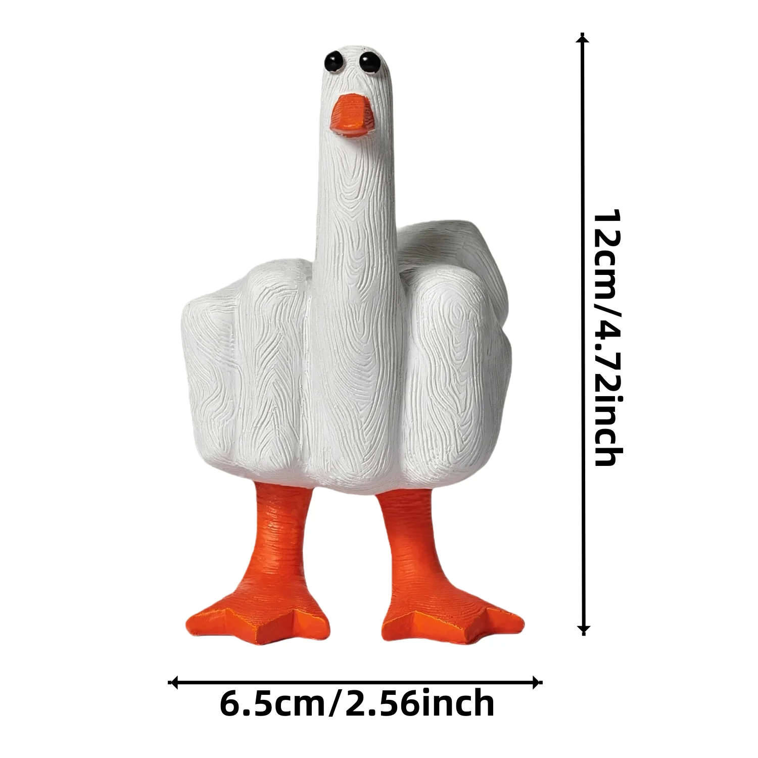 Cute Goose Figurine Home Decor Funny Standing Duck Statue Nordic Minimalist Animal Ornament for Desk Shelf Living Room Gift
