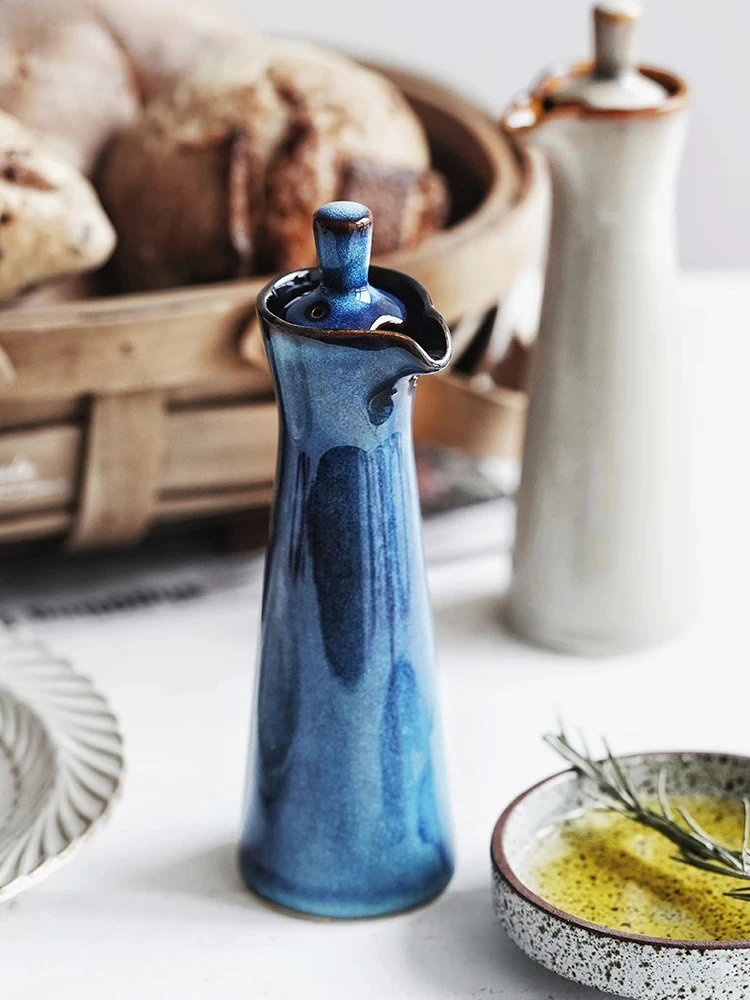 Ceramic Seasoning Jars Oiler Spice Jar Seasoning Tool Salt Shaker Creative Home Kitchen Retro Olive Oil Bottles Spice Containers