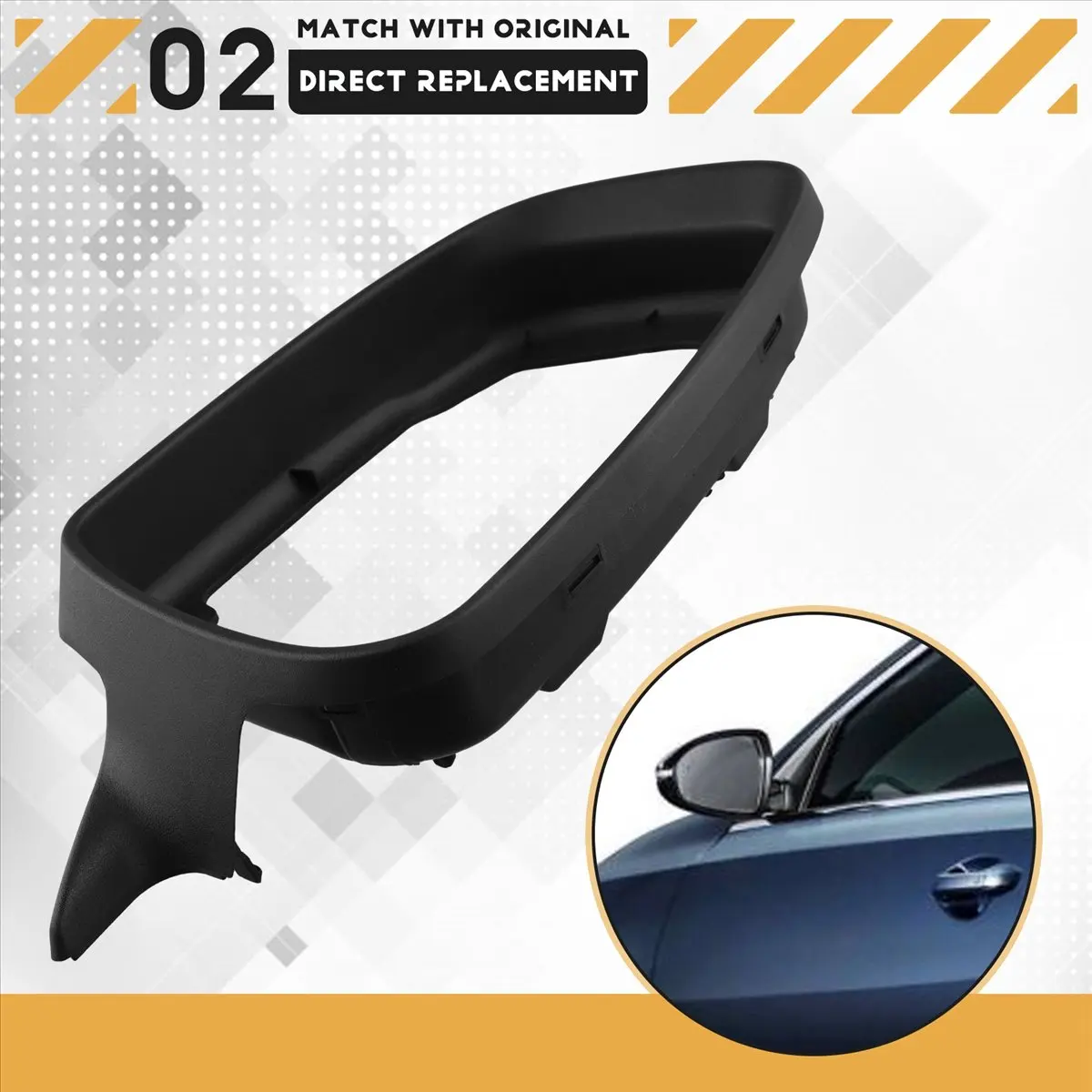 11-Car Rear View Mirror Cover Frame Mirror Shell Base Side Mirror Frame for Kia K3 2013-2017