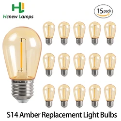 Vintage Shatterproof Led Bulb S14 1W E27 Base ST45 Plastic String Light Replacement Bulb For Outdoor Garland Light Pendant Lamp