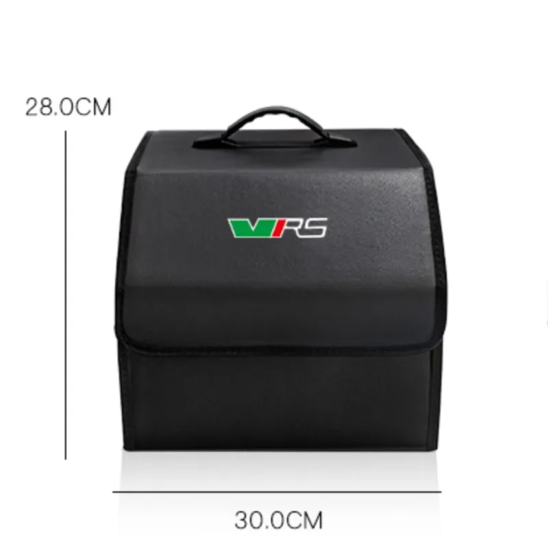 Car Foldable Storage Box Trip Camping Leather Bag For Skoda VRS Octavia Rapid Kodiaq Karoq Fabia Kamiq Superb Derivative VisionS