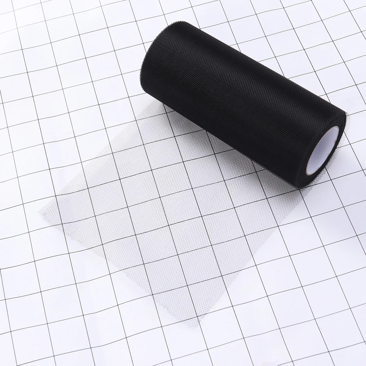 15Cm X 25 Yards Black Tulle Fabric Roll For Wedding Party Craft Diy Tutu Skirt Rhinestone Mesh Spool Decoration Handicraft