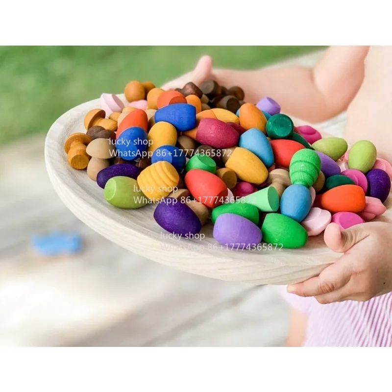 Building Block Children's Solid Wood Open Material of The Same Style