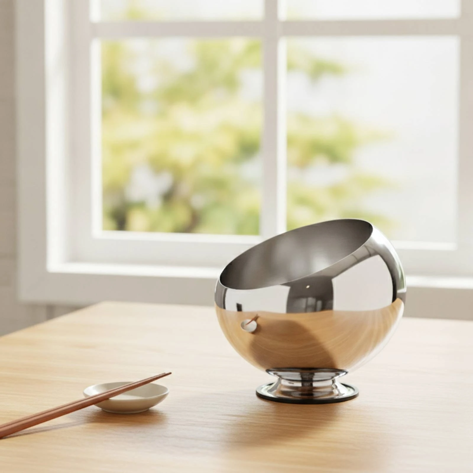 Seasoning Bowl with Slanted Mouth Reflective Tableware for Restaurants, Hot Pot, Buffet