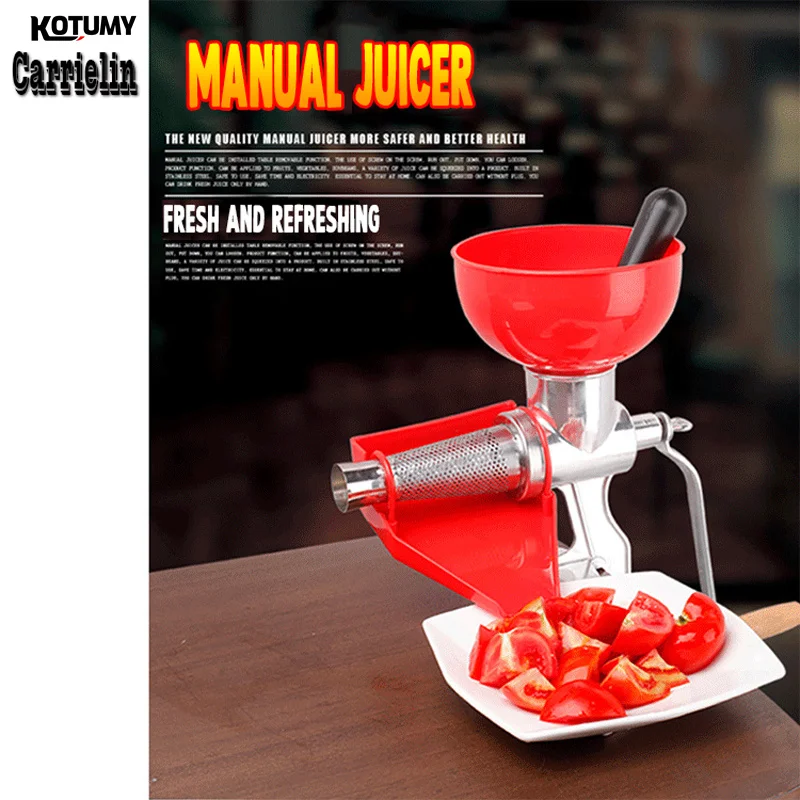 عصارة طماطم مصنوعة من سبائك الألومنيوم، عصارة يدوية سميكة للفواكه والطماطم والليمون والبرتقال والخضروات أداة المطبخ المنزلية #5