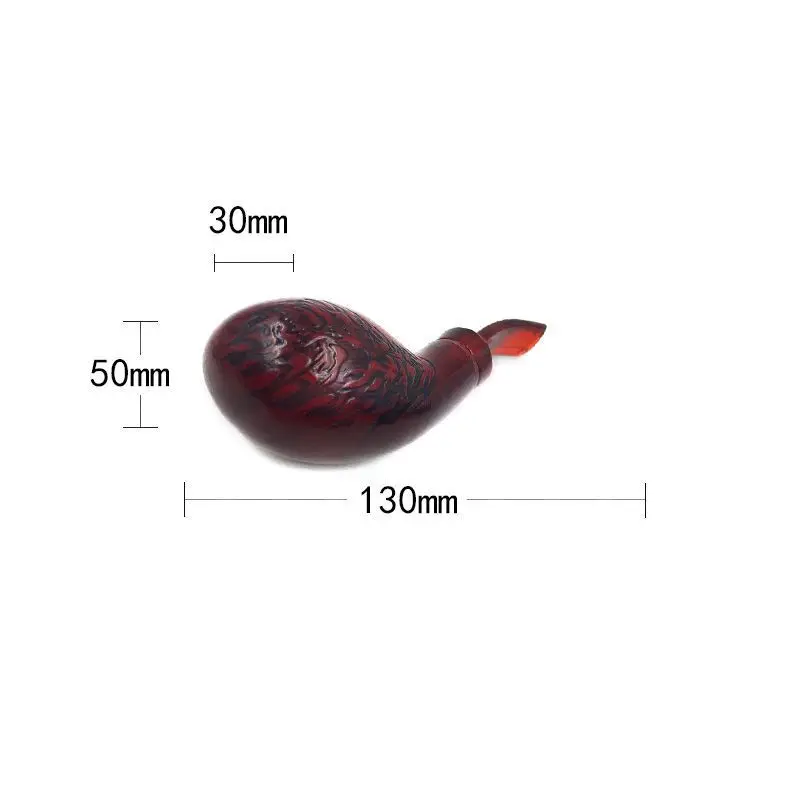 Carved Wooden Tobacco Pipe Bent Type short mouthed Handmade Retro Smoking Pipe 9mm Filter solid wood Pipe Gift for Men