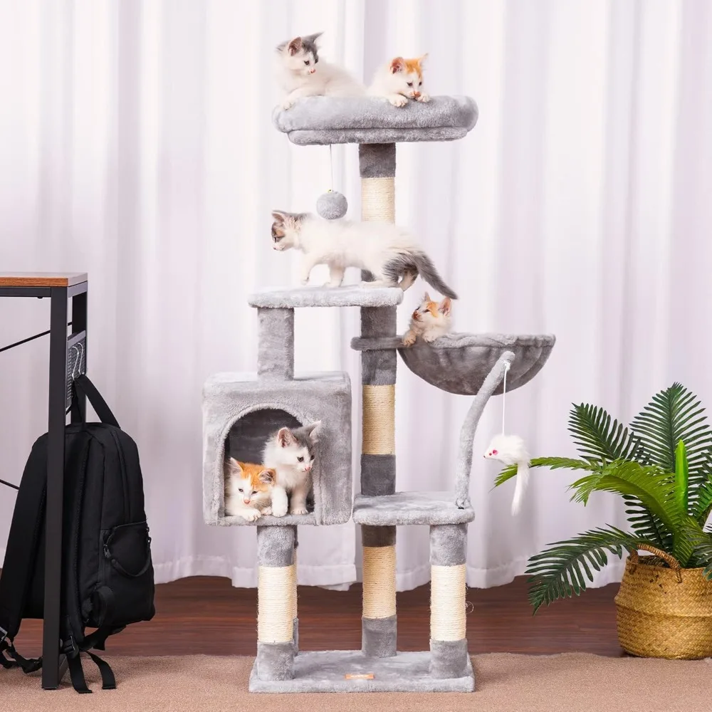 Cat Tree with Toy, Cat Tower condo for Indoor Cats