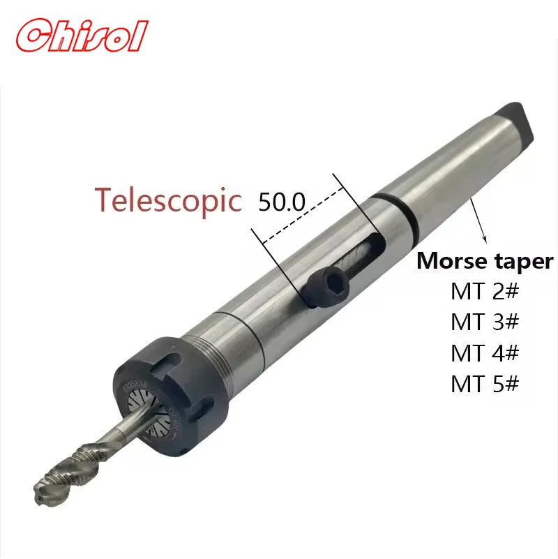 

Telescopic Tap Chuck Holder Floating Tail Stock Morse taper Fixed Sleeve For Lathe Milling Inner Thread