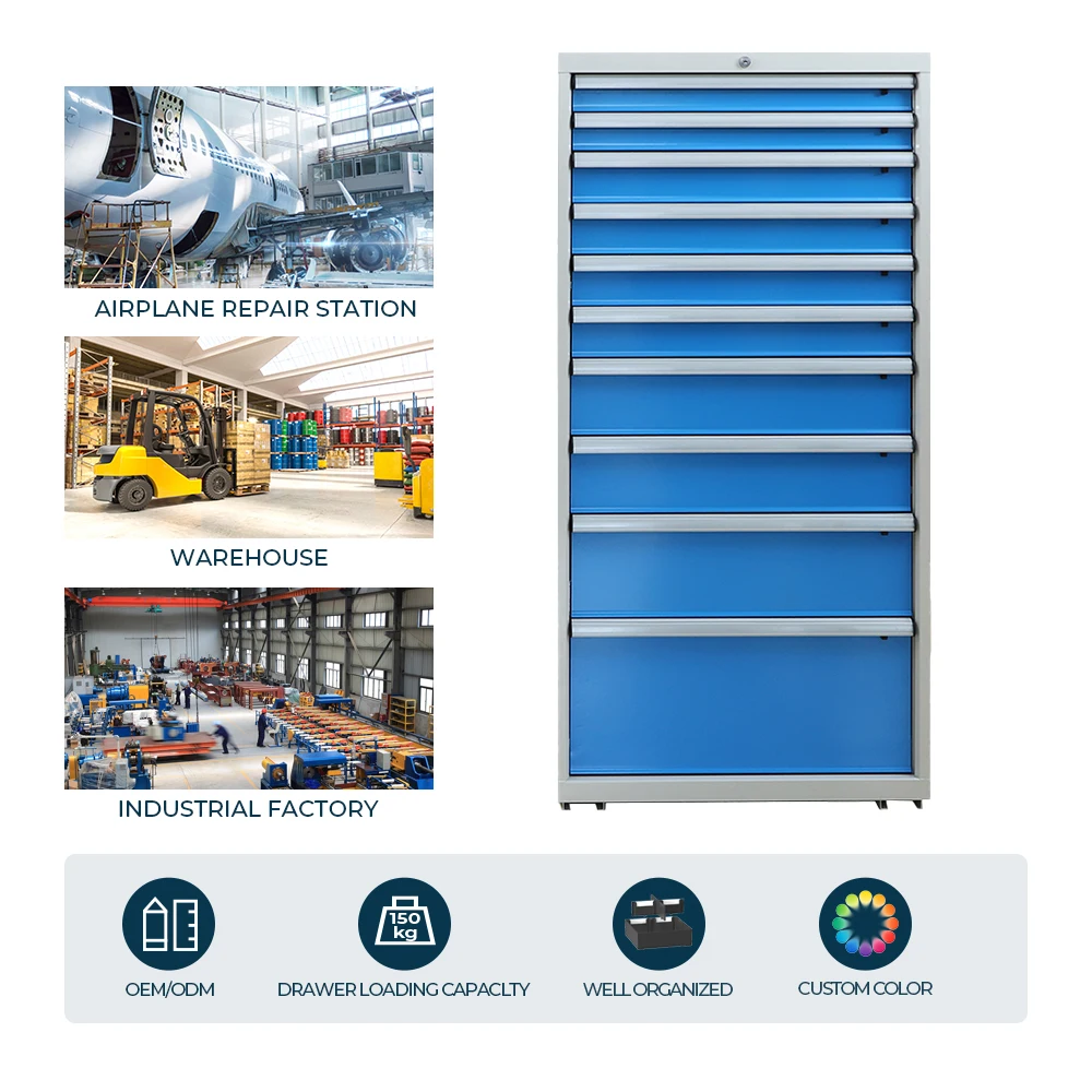 Heavy Duty Modular OEM/ODM/OBM Industrial Tool Cabinet System Steel Construction 1000kg Load Capacity For Tool