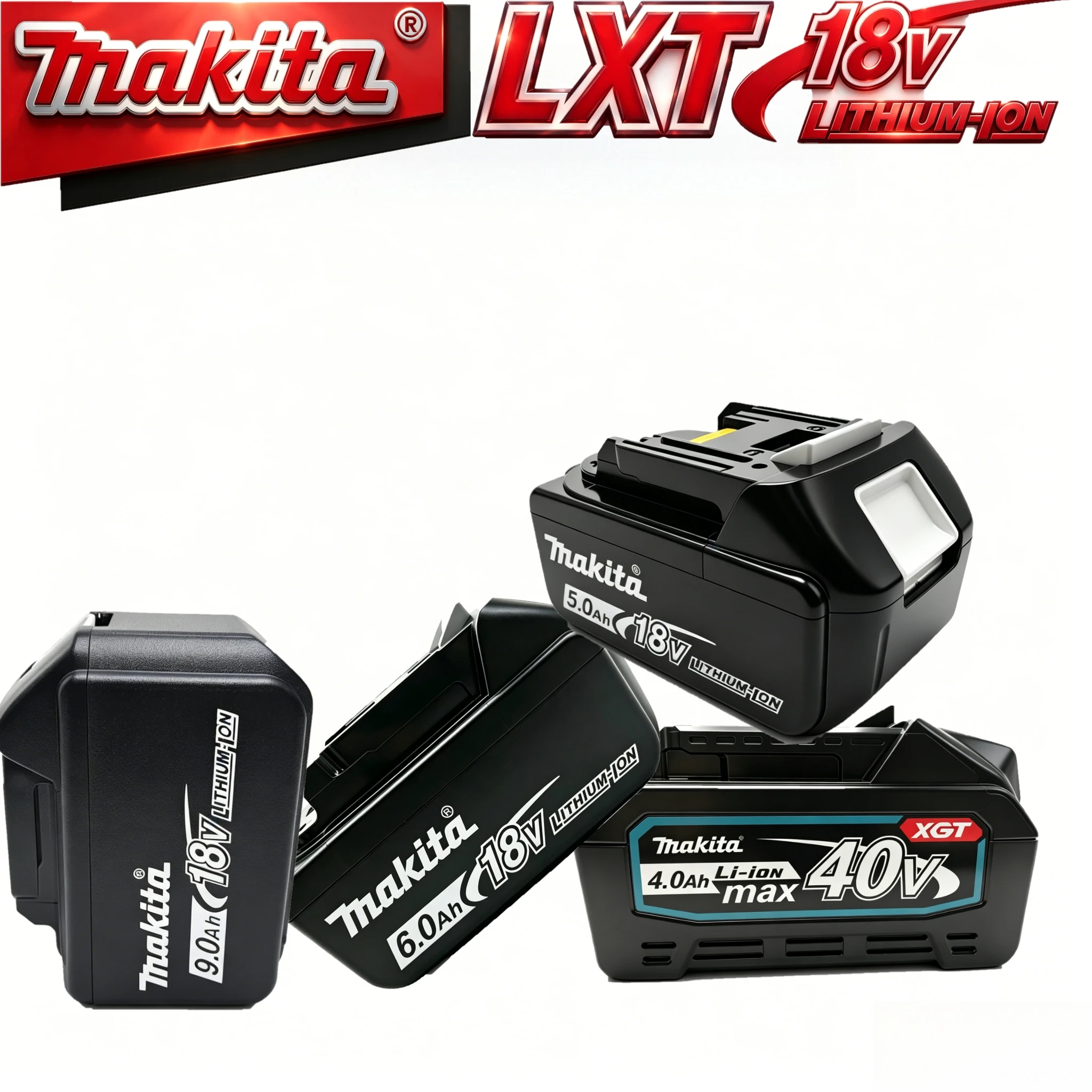

Makita 40V XGT 4.0Ah Li-ion Max Battery BL4040 Rechargeable Lithium Ion 18V LXT 6.0Ah 9.0Ah Optional for Makita Power Tools