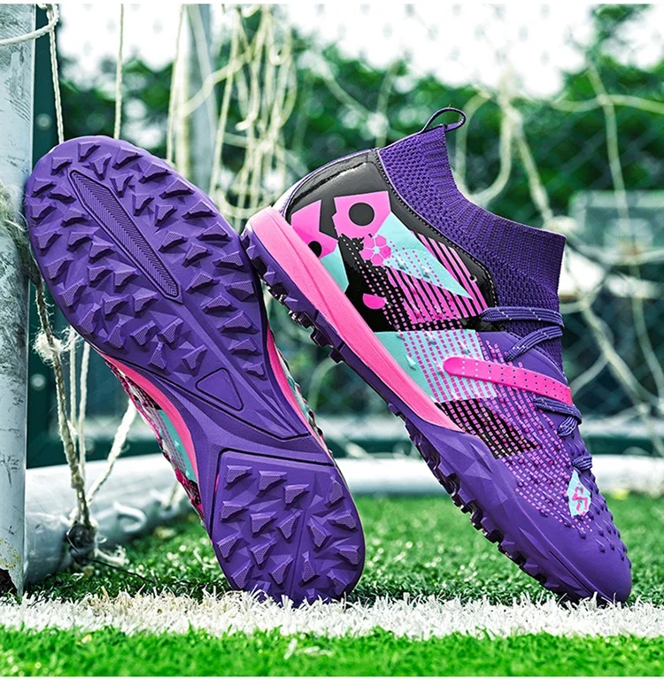 Neue Männer Fußball Schuhe Hochwertige Outdoor Hohe Knöchel Ultraleicht Indoor Fußball Stiefel Nicht-Slip Sport Schuhe Futsal Nicht-Slip – Detail 30