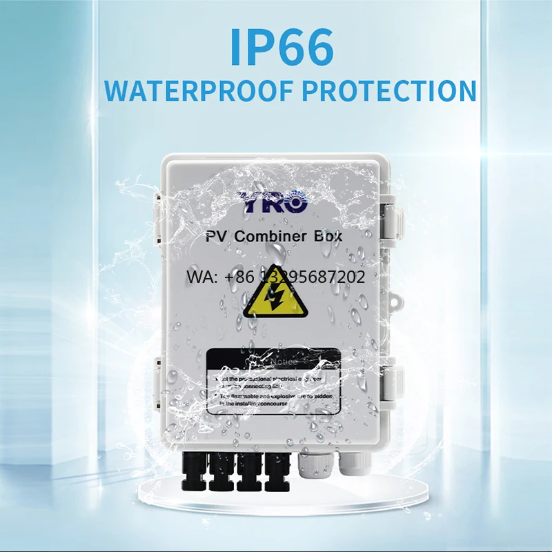 

YRO IP65 Waterproof 4 String DC 550V Electric PV Combiner Box for Solar System Green Power Customized