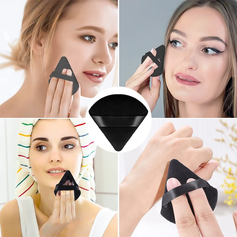 10/30Pcs Dreieck Samt Puderquaste Nass Trocken Verwenden Make-Up Schwamm Kosmetik Mixer Make-Up Foundation Schönheit Werkzeug Zubehör