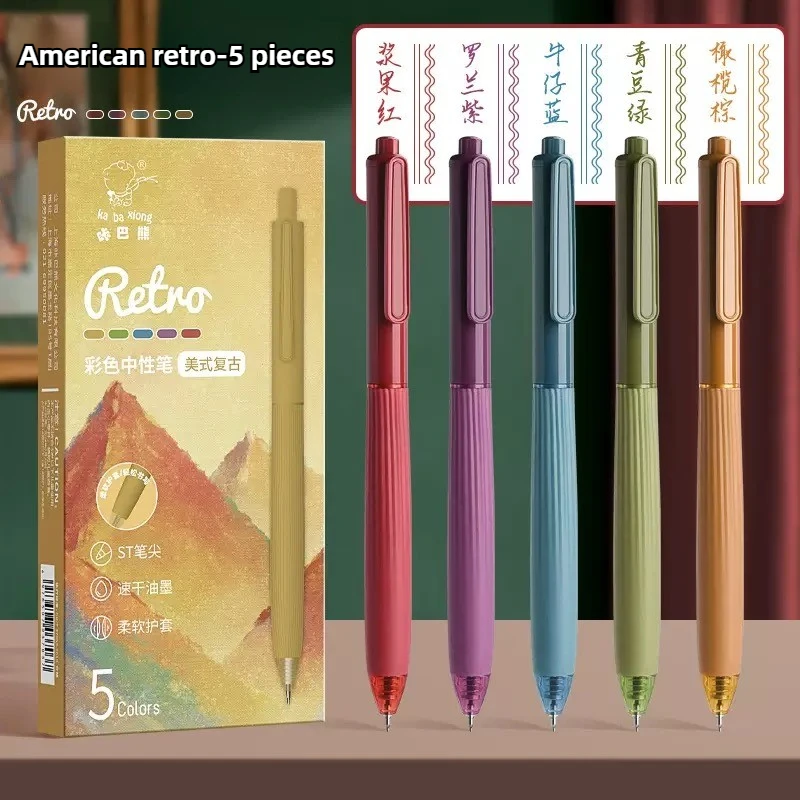 

6Colors/Set Color Gel Pen 0.5mm Color Ink Signing Pen ST Tip Ballpoint Pen Writing Tool Students Gift School Supplies Stationery