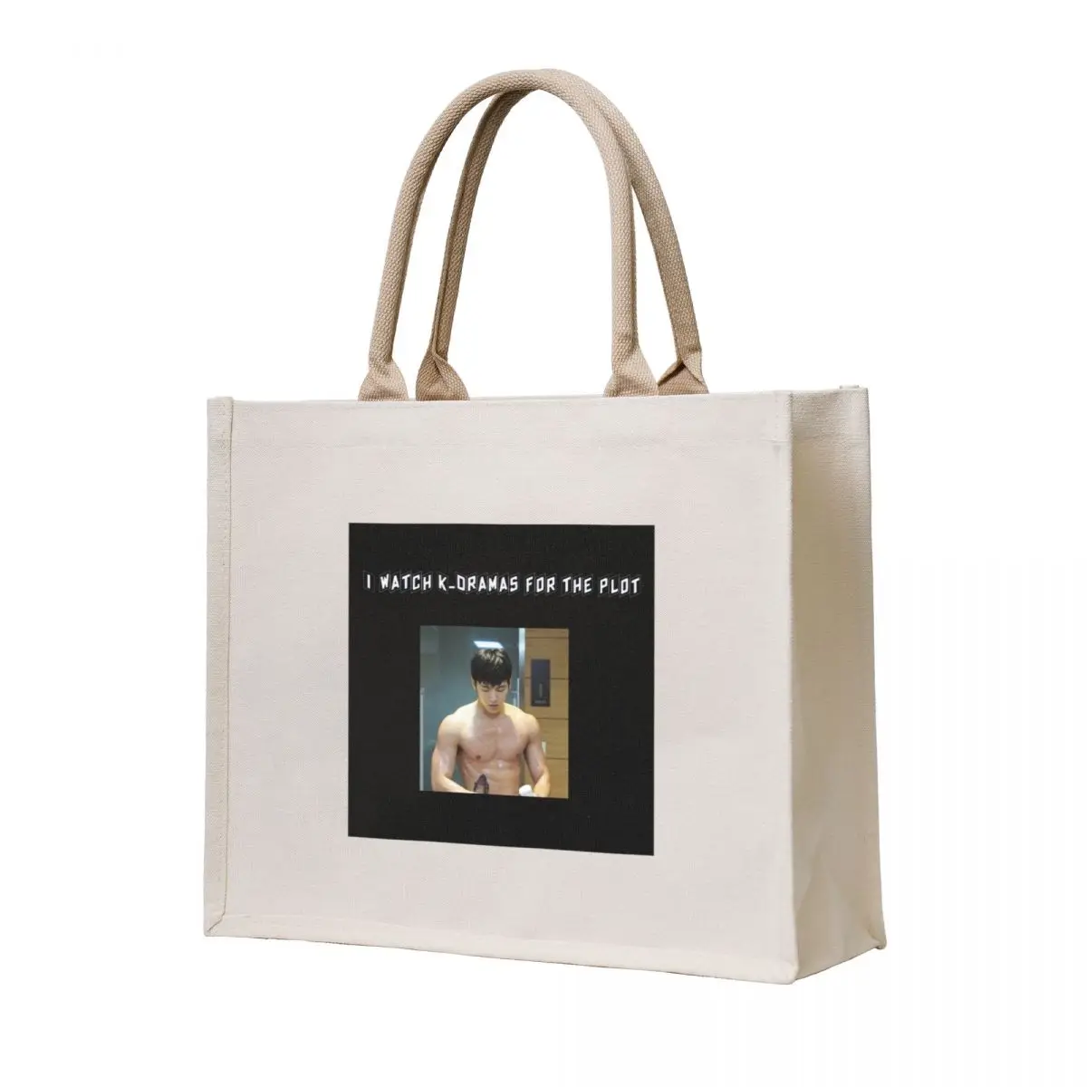 I Watch K-Dramas For The Plot Tote Bag cloth bag woman tote bags aesthetic Handbags women canvas bags