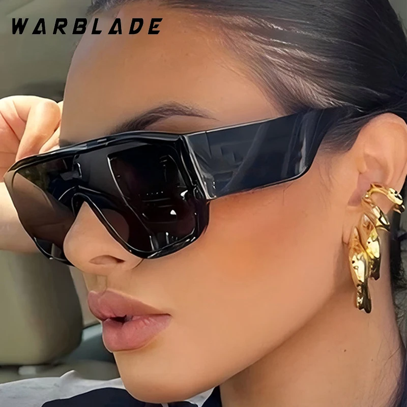 

2025 Fashion Oversized Square Frame Women's Sunglasses Designer Brand Luxury Punk Men Sunglass Travel Dribe Hiking Eyewear UV400