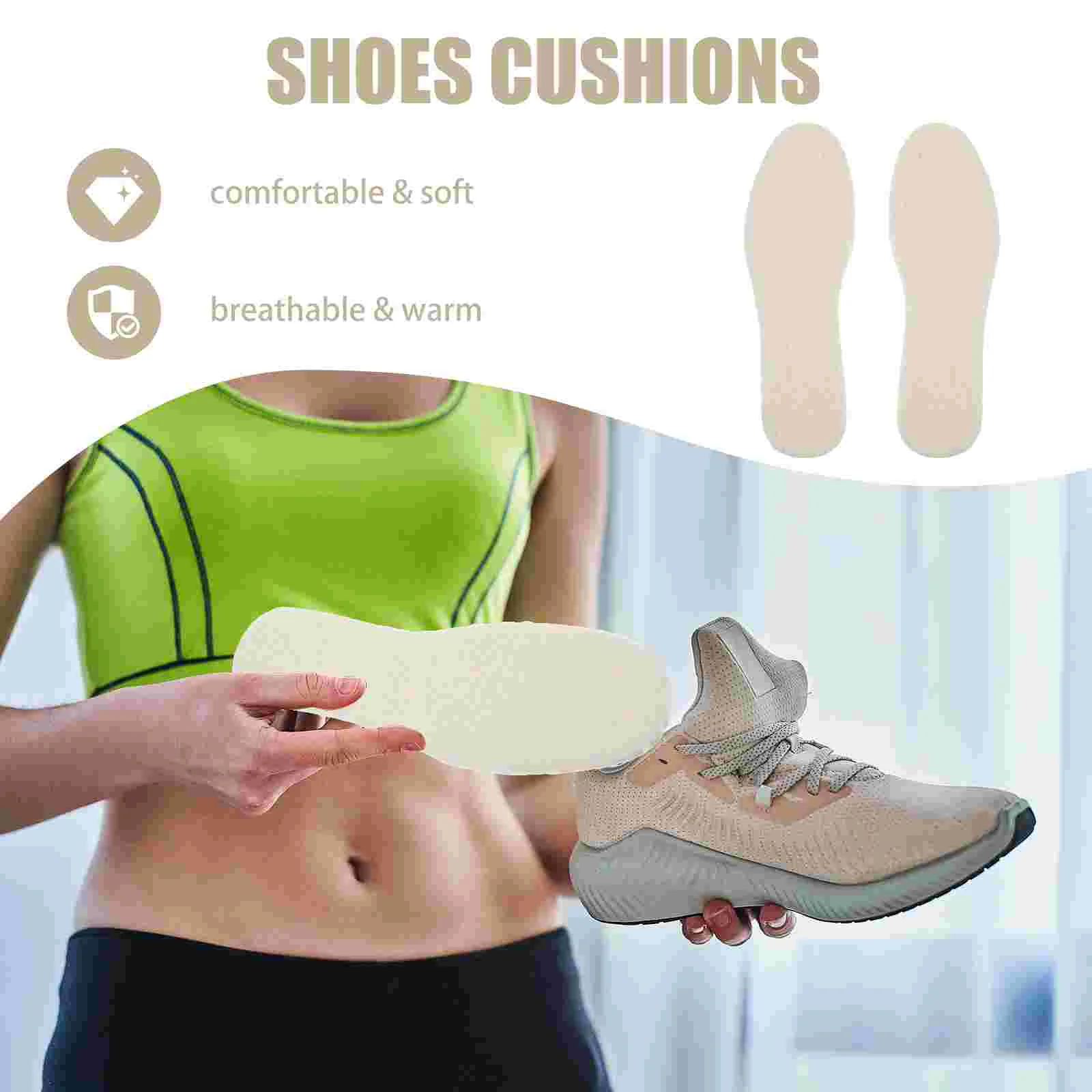 Fleece Insole Shoe Bottom for Keeping Warm Thickened Insoles Boots Men Winter Women Cotton Heating Breathable