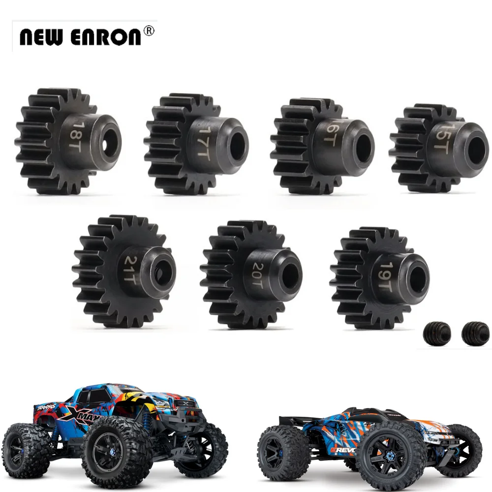 6491X Steel Motor Gear 15T 16T 17T 18T 19T 20T 21T 1.0M 5mm Shaft for RC Car Traxxas 1/5 XMaxx 8S 1/10 ERevo 2.0 MAXX Sledge XRT