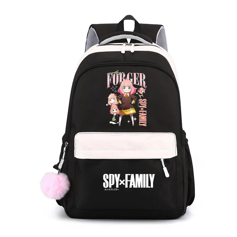 Fashion Spy x Family Backpack for Student Boys Girls Cartoon Anya Print Schoolbag Children Zipper Bagpack Anime Rucksack Gift