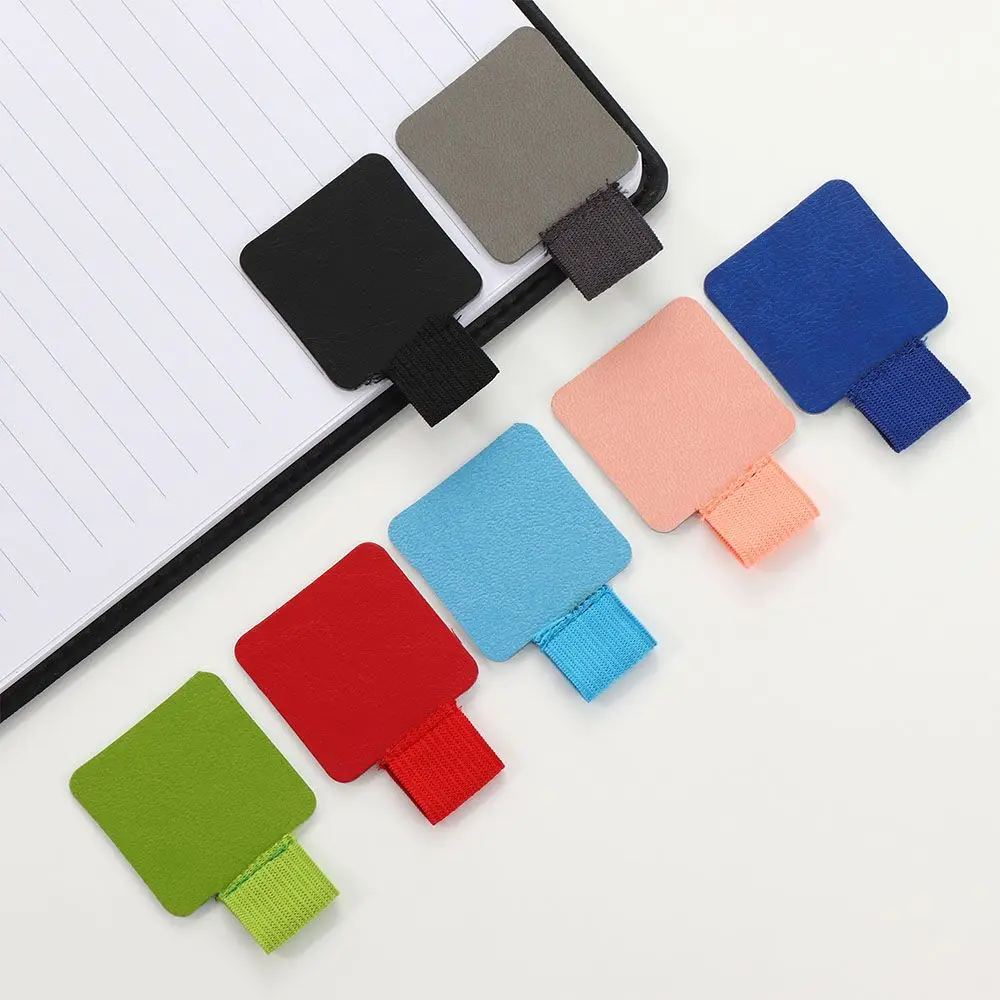 Self-adhesive PU Leather Journals Clipboards Office Accessories Pen Organizer Clip Pencil Holder Pen Clips