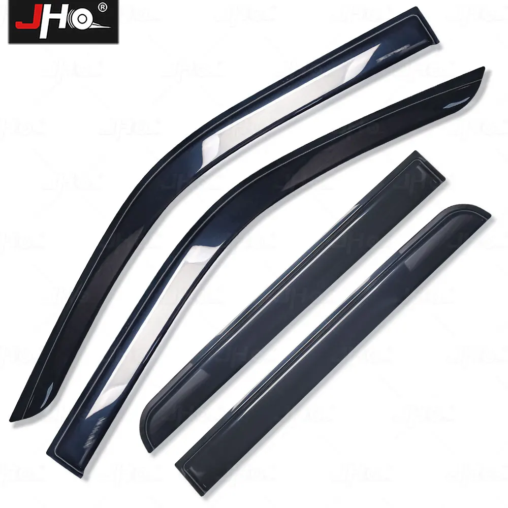 

JHO F-150 Raptor 2009-2014 Offroad Window Visor Deflectors Tape-On Black Rain Guards Exterior Accessories 4PCS
