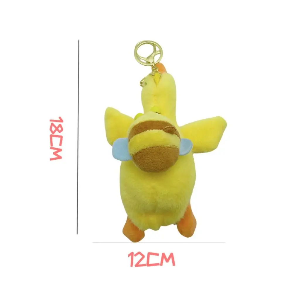 Lindo llavero de pato de peluche, cangrejo, tortugas, abejas, llavero de moda para parejas, bolso creativo, regalos colgantes