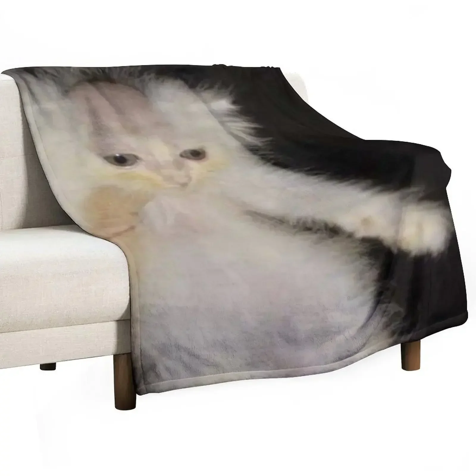 

bald cat meme Throw Blanket valentine gift ideas Sofa Retros Custom Blankets